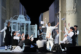Actors throwing paper in the air. Links to Gifts from Retirement Plans